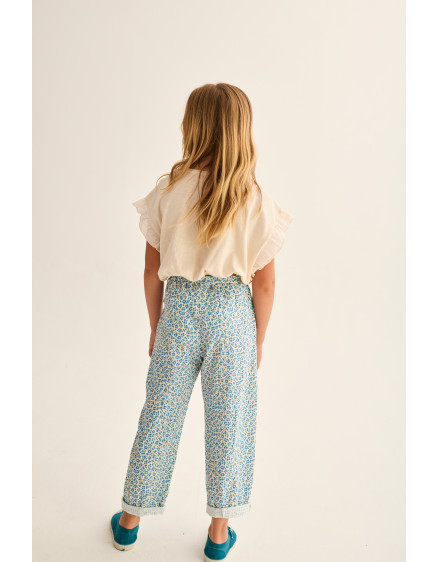 Animal Print Pants Blue Bella 3