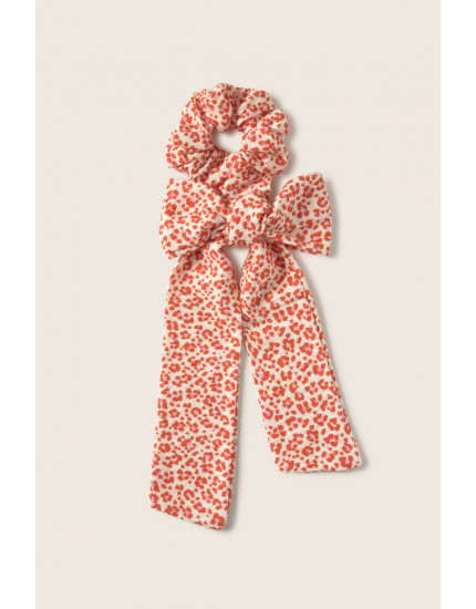 Animal Print Scrunchie Tomato One Size
