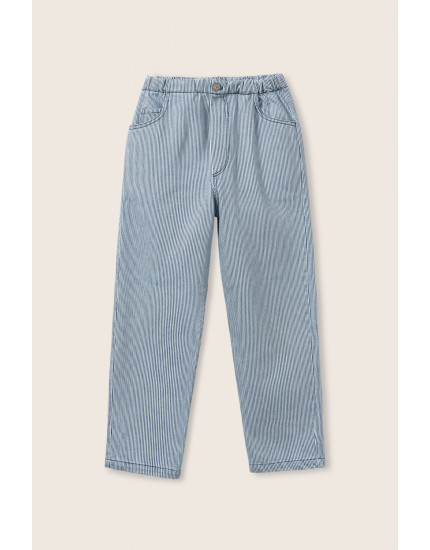 Striped Denim Pants Blue Echok 2Y