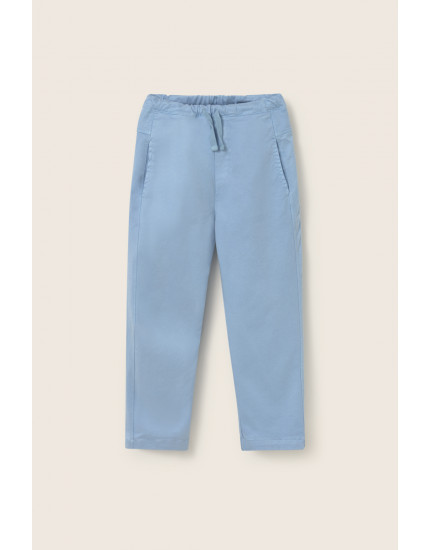 Twill Pull-on Pants Blue Fabio