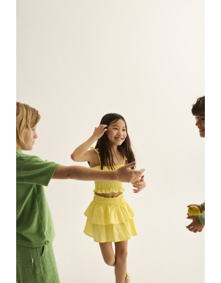 Cotton Linen Skirt Yellow Sintra 2