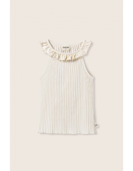 Soft Rib T-shirt Ivory Azure 10Y