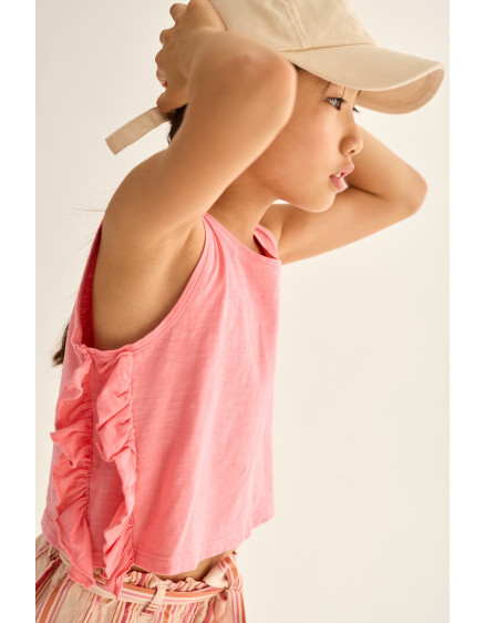 Soft Slub T-shirt Pink Daisy 3