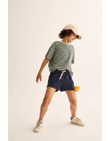 Terry Shorts Blue Melange Root 3