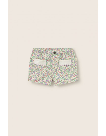 Floral Twill Shorts Multi Rose 2Y