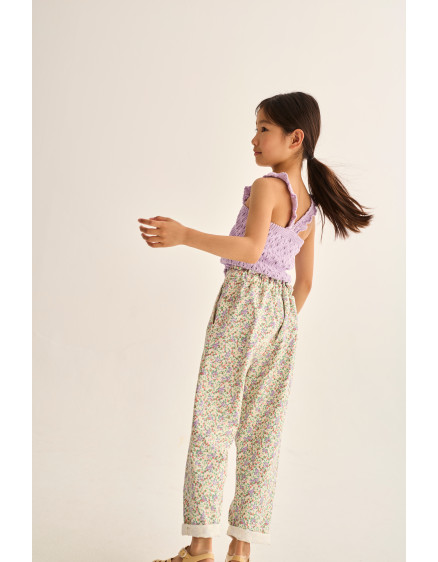Floral Twill Pants Multi Paola 2