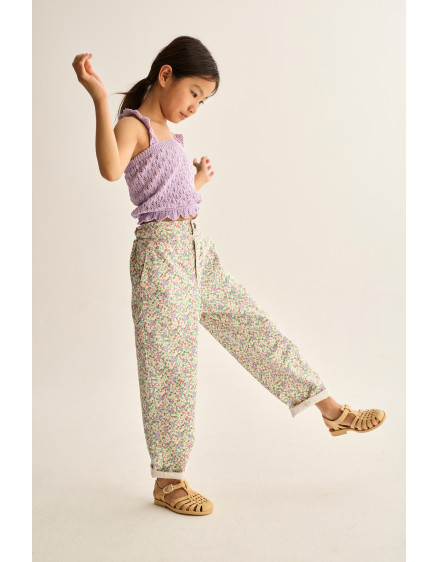 Floral Twill Pants Multi Paola 3