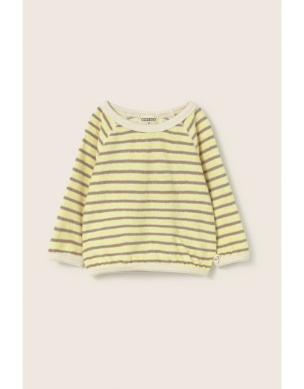 Striped Baby Sweatshirt Yellow Fenix 6M