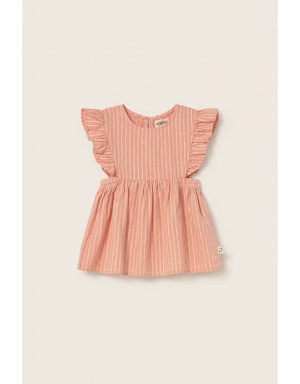 Striped Baby Dress Rose Tina 12M