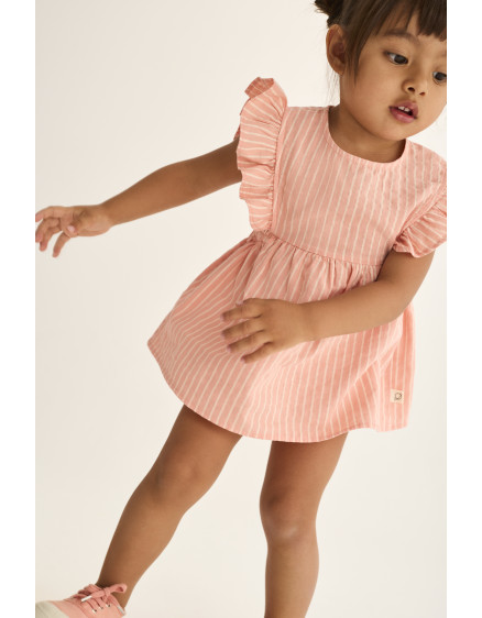 Striped Baby Dress Rose Tina 5