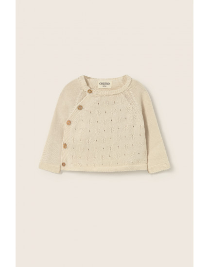 Openwork Tricot Top Ivory Rain 62