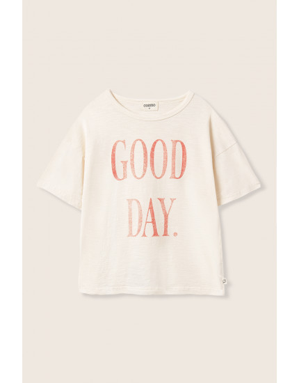 Soft Slub T-shirt Good Day Ivory Jon 12Y