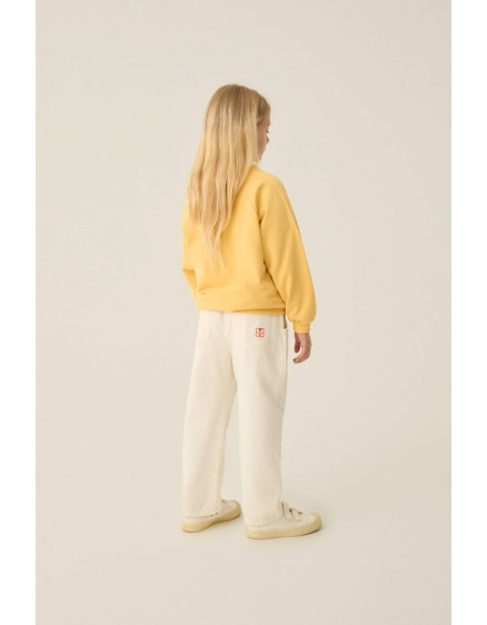 Bicolor Patches Ecru Trousers 3