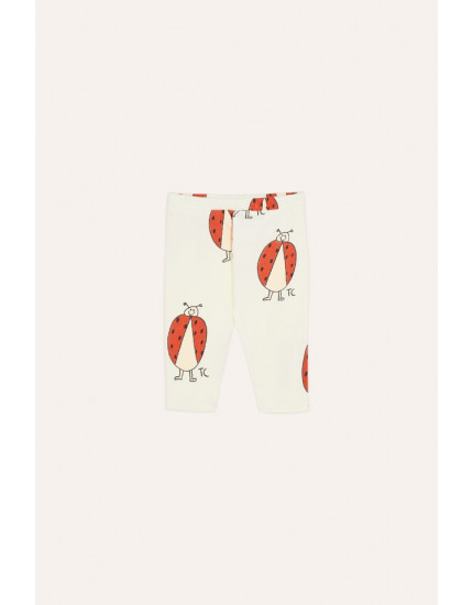 Ladybug Allover Ecru Baby Leggings