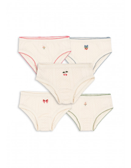 Minna 5 Pack Girl Antique White Underpant 2Y