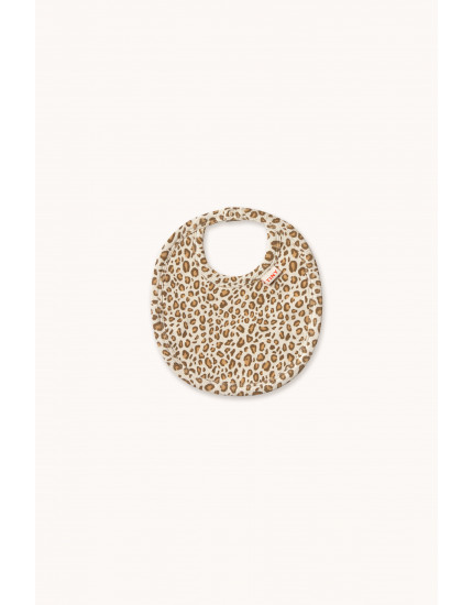 Animal Print Rib Bib Light Cream One Size
