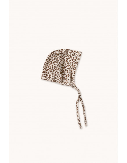 Animal Print Rib Bonnet Light Cream 2