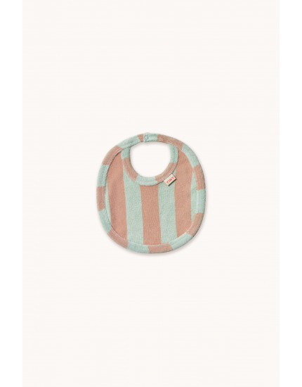 Stripes Towel Bib Wild Rose One Size