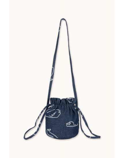 Big Swans Bucket Bag Dark Wash Denim One Size