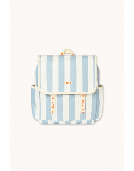Blue Stripes Backpack Washed Blue One Size
