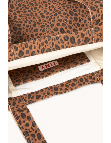 Mini Animal Print Tote Bag Light Brown 2