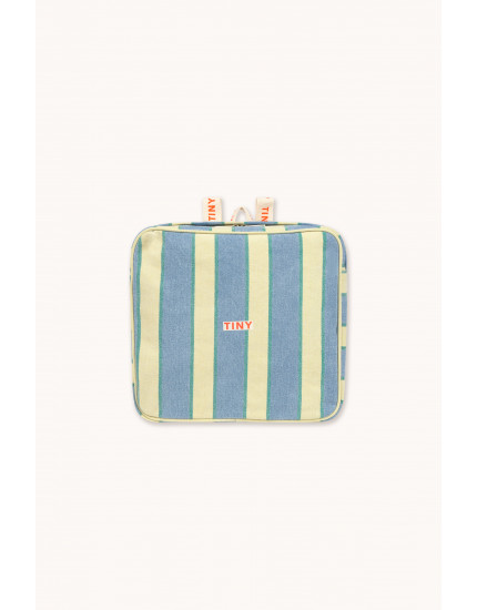 Retro Stripes Toddler Backpack Light Wash Denim