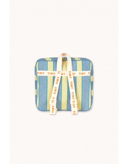 Retro Stripes Toddler Backpack Light Wash Denim 2