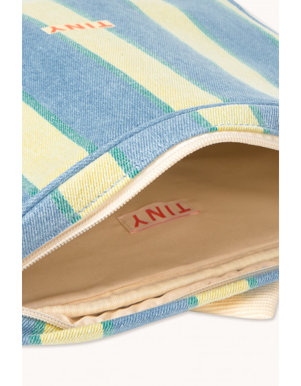 Retro Stripes Toddler Backpack Light Wash Denim 3