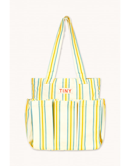 Multi Stripes Handle Bag Off-White