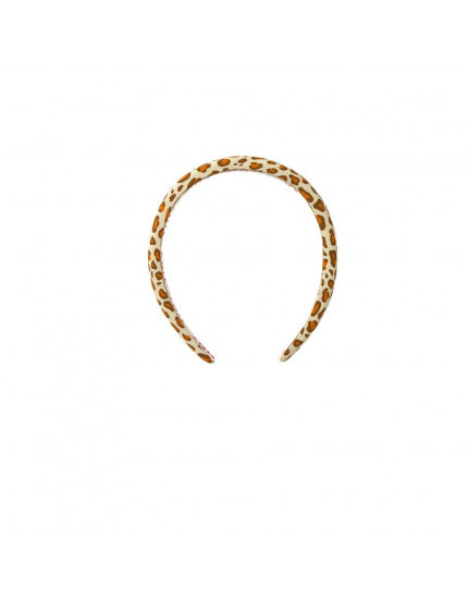 Animal Print Padded Headband Vanilla