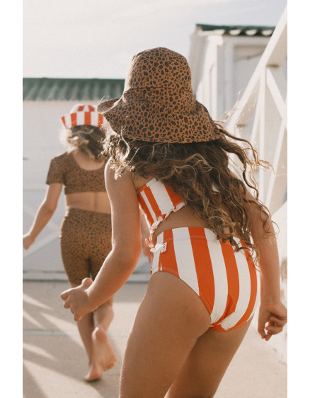 Mini Animal Print Bucket Hat Light Brown 3
