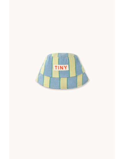 Retro Stripes Bucket Hat Light Wash Denim L