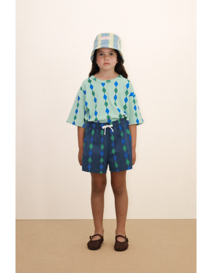 Retro Stripes Bucket Hat Light Wash Denim 3