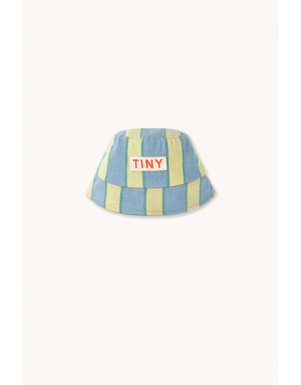 Retro Stripes Bucket Hat Light Wash Denim