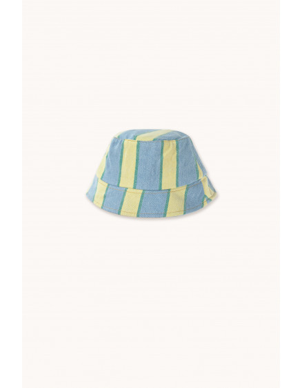 Retro Stripes Bucket Hat Light Wash Denim 5