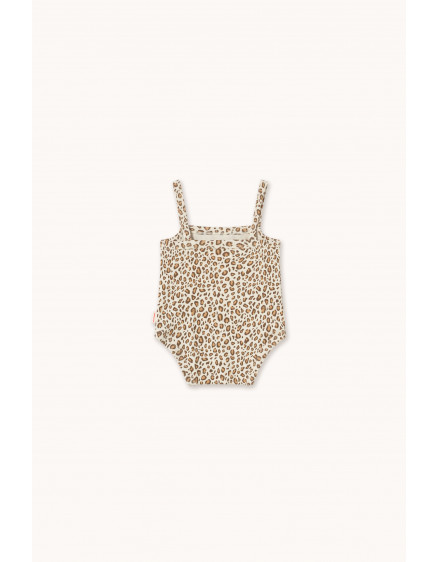 Animal Print Rib Sleeveless Body Light Cream 4
