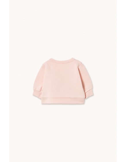 Red Dog Baby Sweatshirt Pastel Pink 3