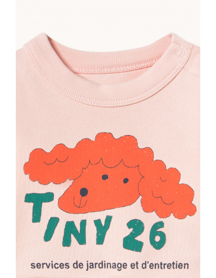 Red Dog Baby Sweatshirt Pastel Pink 2