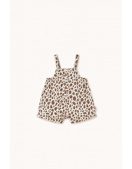 Animal Print Baby Dungaree Off-White 6M