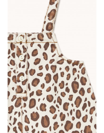 Animal Print Baby Dungaree Off-White 2