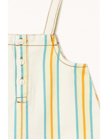 Multi Stripes Baby Dungaree Off-White 2