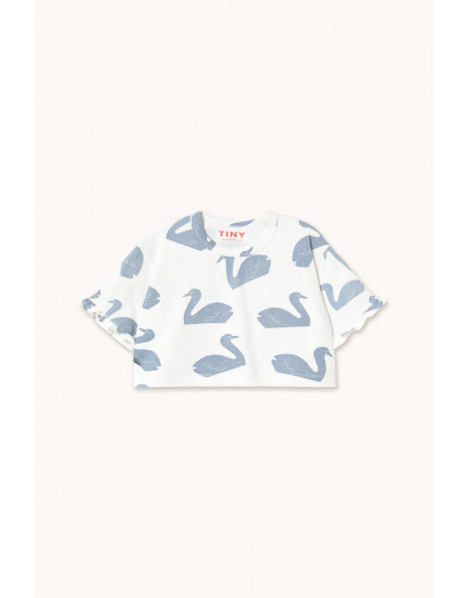 Big Swans Knitted Crop Tee Off-White 12Y