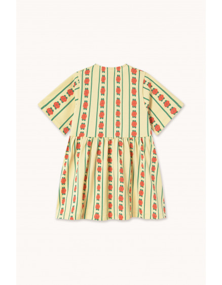 Rose Pattern Dress Dusty Yellow 5