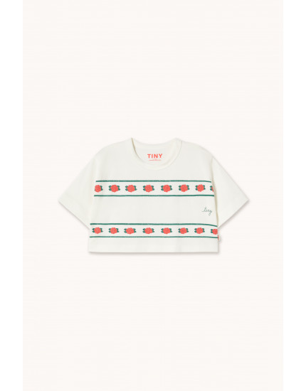 Roses Crop Tee Off-White 2Y
