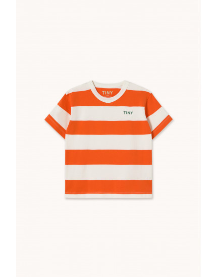 Stripes Knit Tee Summer Red