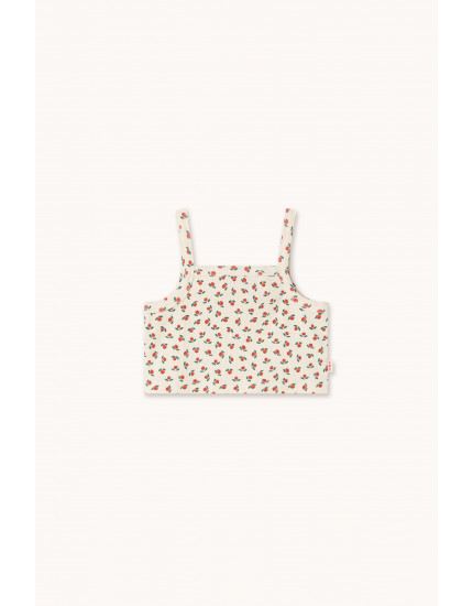 Tiny Roses Rib Top Off-White 10Y