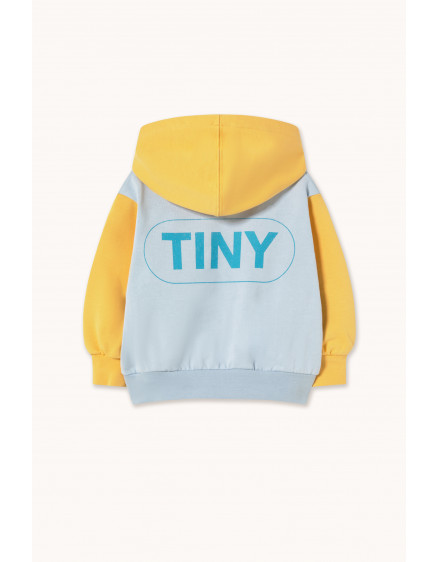 Color Block Hoodie Washed Blue 6