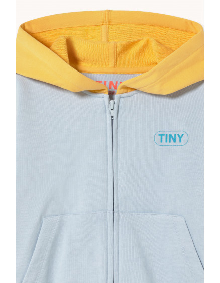 Color Block Hoodie Washed Blue 5