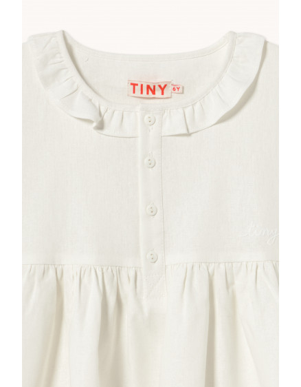 Stripes Frilled Dress Off-White 6