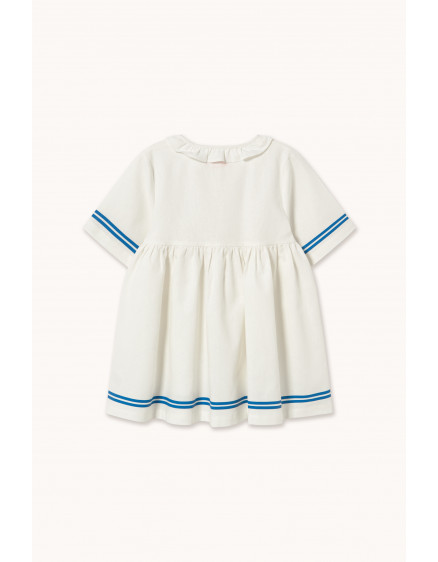Stripes Frilled Dress Off-White 7